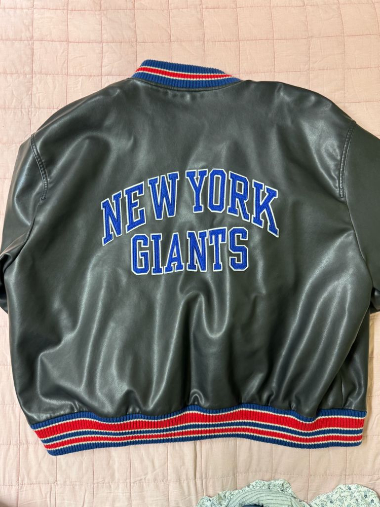 ZARA x NFL 한정판 뉴욕 자이언츠 바시티 자켓 여성 XXL 이미지