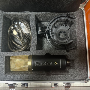 인프라소닉 UFO PRO X 골드 에디션 콘덴서 마이크 + 붐암 스탠드 세트