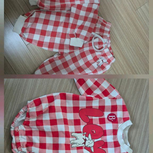 베베드피노 리틀램 바디수트+상하복 90