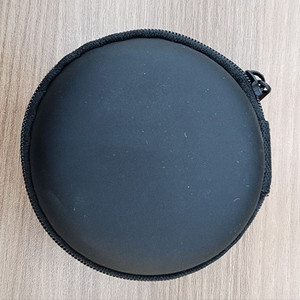블랙 줄이어폰 무지 파우치