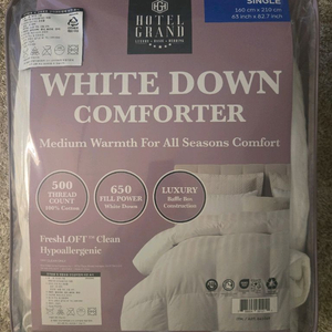 새상품 호텔그랜드 오리털이불 싱글 9만원