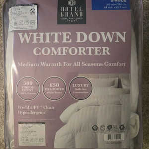 새상품 호텔그랜드 오리털이불 싱글 9만원