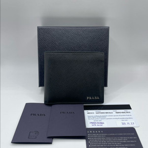 프라다 2MO513 레더 반지갑 블랙 이미지
