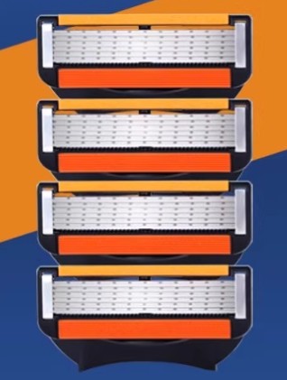 질레트 호환용 5중날 남성면도기 면도대1+면도날8개--1