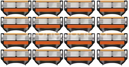 질레트 호환용 5중날 남성면도기 면도대1+면도날8개--2