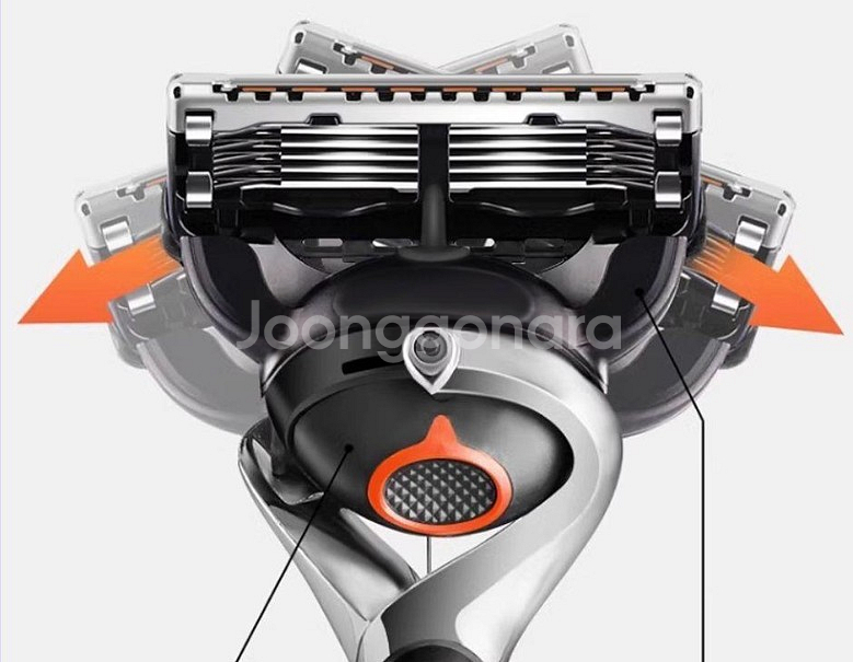 질레트 호환용 5중날 남성면도기 면도대1+면도날8개--7