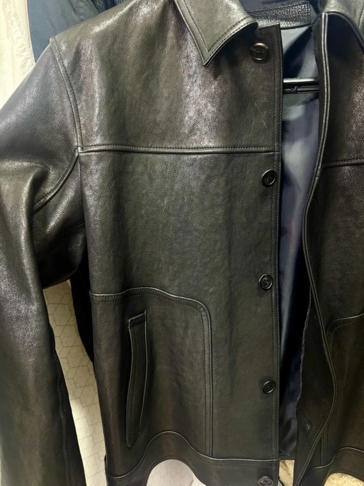 느와르 라르메스 가죽자켓 STANDARD BUTTON JK (BK) 이미지