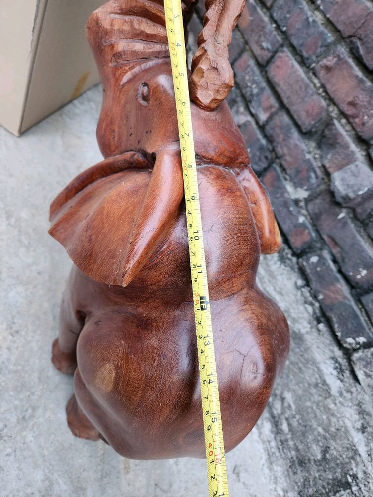 대형 원목 코끼리상 이미지