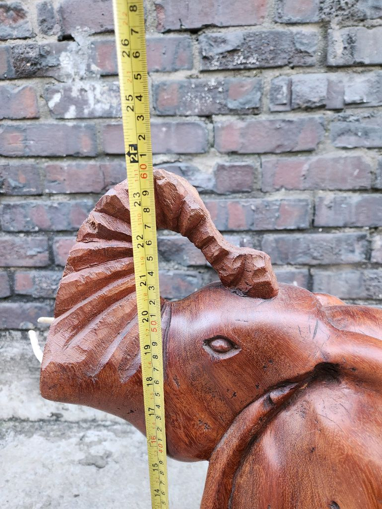 대형 원목 코끼리상 이미지