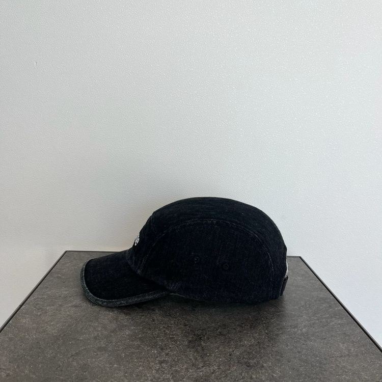 (OS) 슈프림 박스로고 캠프캡 모자 데님 블랙--1