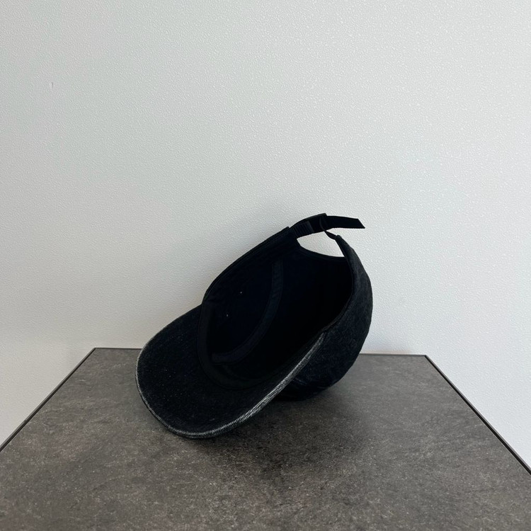 (OS) 슈프림 박스로고 캠프캡 모자 데님 블랙--5