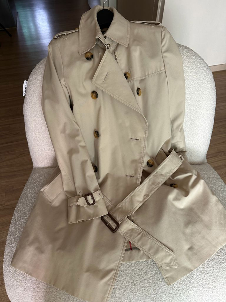 (정품)버버리 더블 트렌치코트40만착불(드라이완료)--1