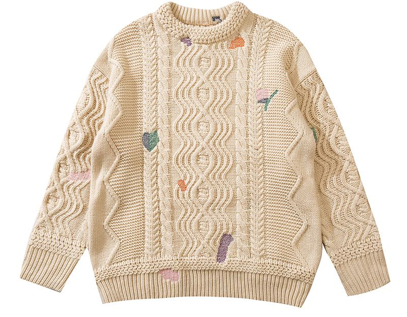 아더에러 (ADER ERROR) 크림색 자수 패치 니트 스웨터 105사이즈 판매합니다~!--5