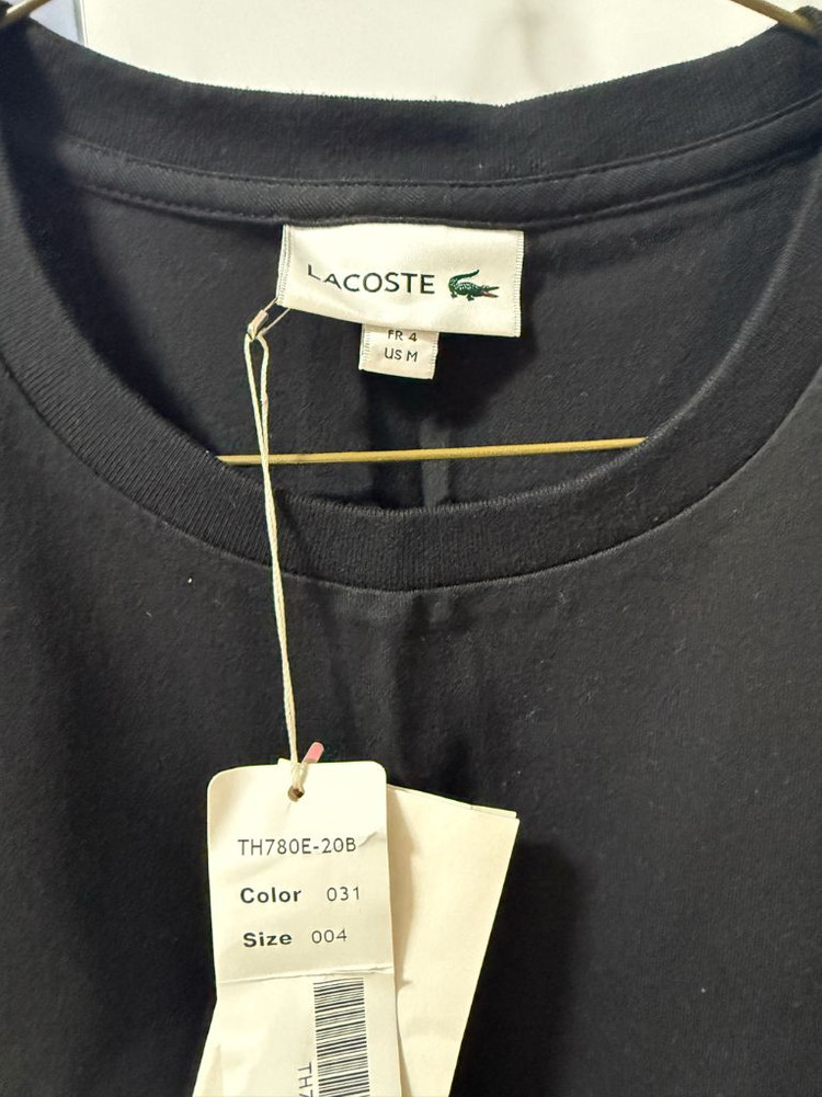 [새상품] 라코스테 블랙 반팔 티셔츠 M사이즈--1