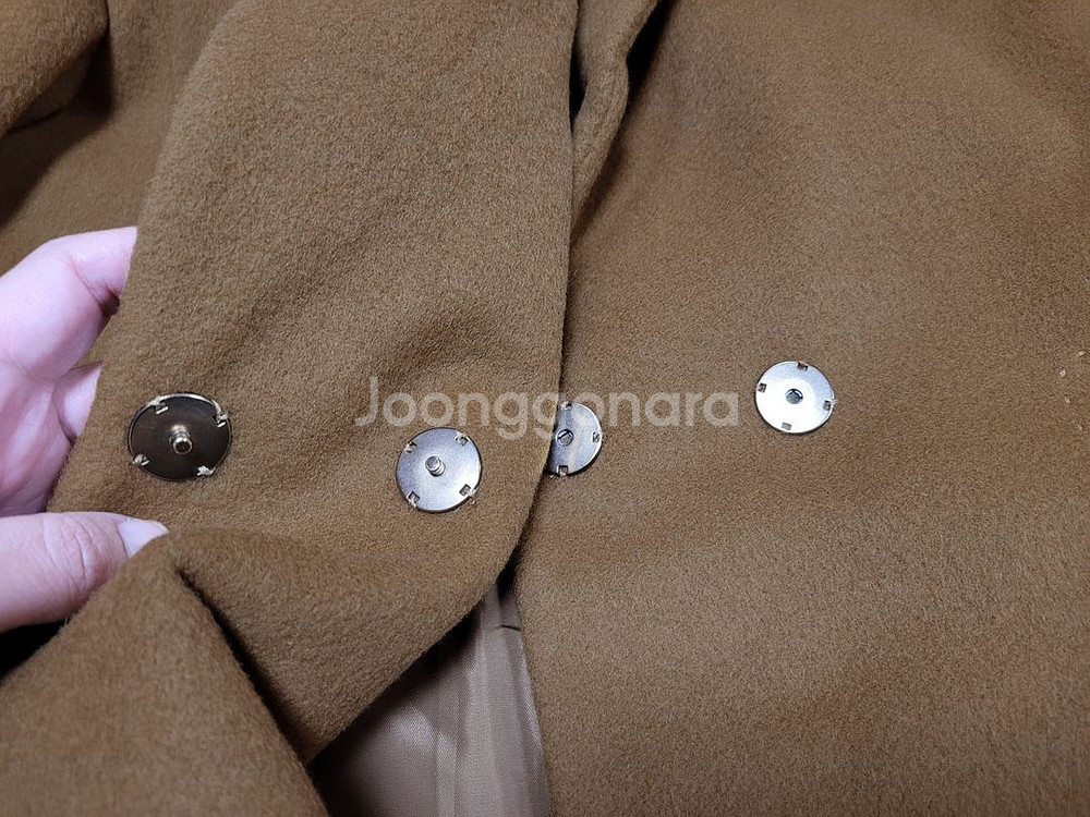 더아이잗(THE IZZAT) 울 캐시미어 플레어코트 55-66 새상품--8