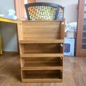 원목 4단 CD&DVD 랙/ 스택커블 수납반 이미지