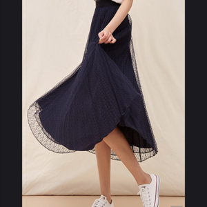한스스타일 플리츠 메쉬 샤스커트