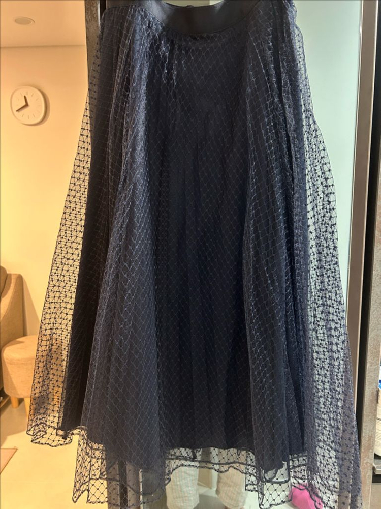 한스스타일 플리츠 메쉬 샤스커트--4