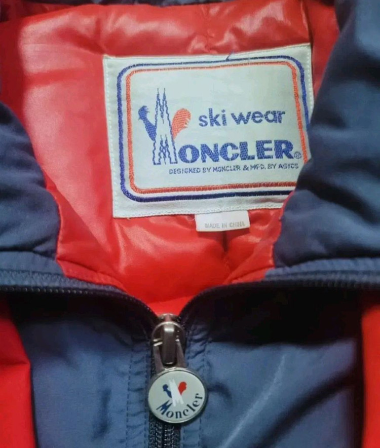 80s 몽클레어 x 아식스 콜라보 스키웨어 패딩 다운--2