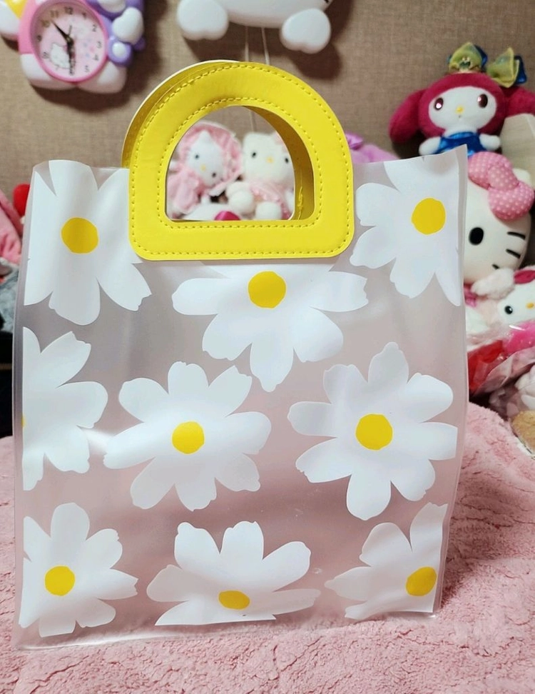 (새상품)데이지 투명 PVC 토트백 이미지
