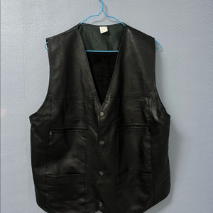 새제품 남성 레더 겨울조끼