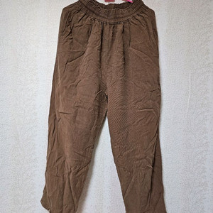 브라운 고무줄 밴딩 긴바지 프리사이즈 이미지