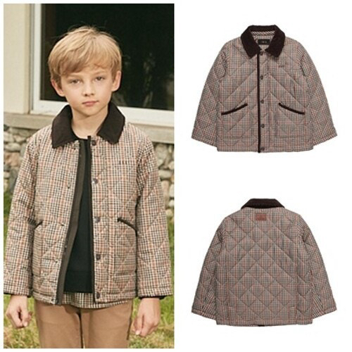닥스 키즈 퀄팅자켓 140 남아 부클 자켓 체크자켓 쌍둥이--2