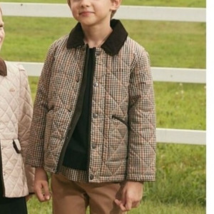 닥스 키즈 퀄팅자켓 140 남아 부클 자켓 체크자켓 쌍둥이