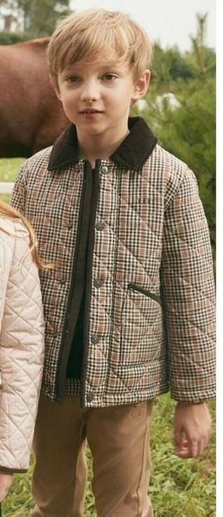 닥스 키즈 퀄팅자켓 140 남아 부클 자켓 체크자켓 쌍둥이--3