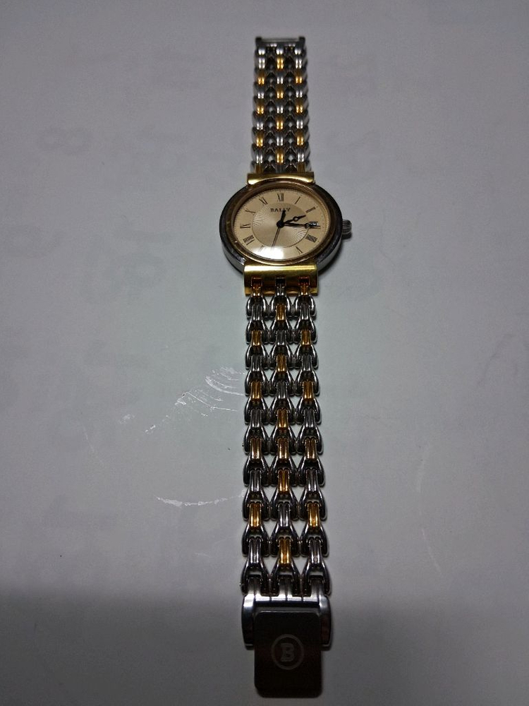 스위스 발리BALLY 34mm콤비 쿼츠시계--4