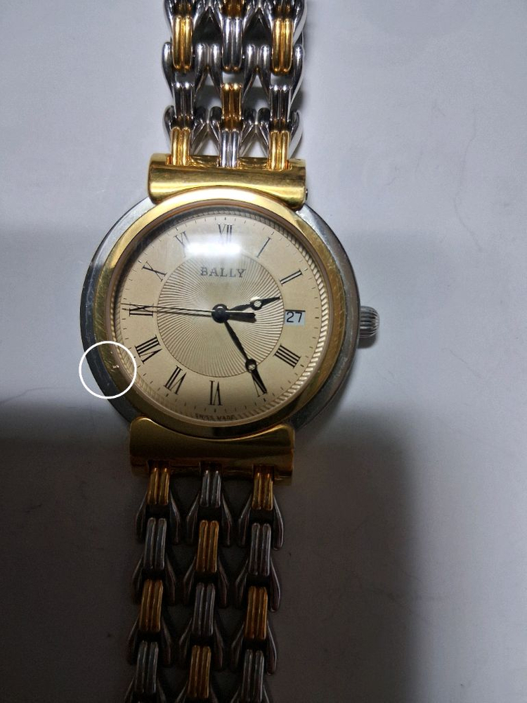 스위스 발리BALLY 34mm콤비 쿼츠시계--6