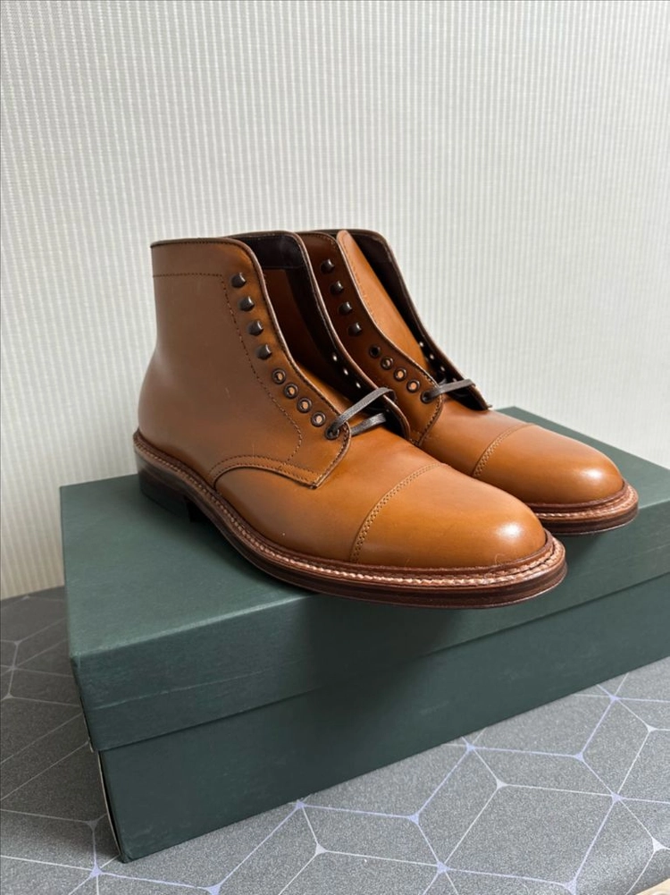 알든 Alden x Ealdwine 40714H The Phoenix Straight Tip Boot Tan Veg 이미지