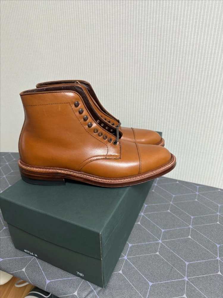 알든 Alden x Ealdwine 40714H The Phoenix Straight Tip Boot Tan Veg 이미지