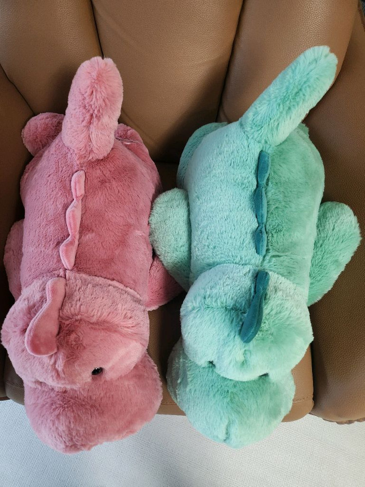 허그 공룜 대형인형 핑크+그린 새상품 +짱구볼펜--1