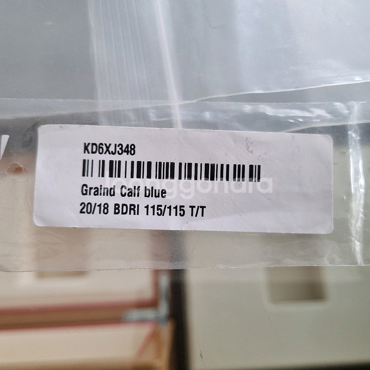 까르띠에 롱드솔로 L 로얄 블루 송아지 가죽줄 20mm--3