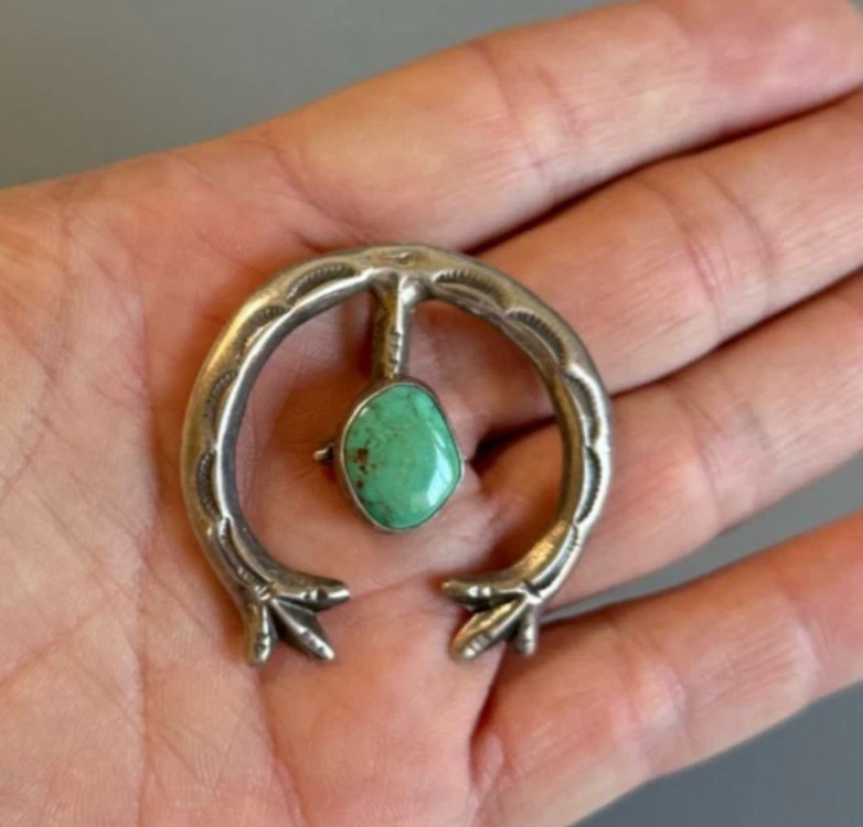 1900s 빈티지 나바호 네이티브아메리칸 나자 펜던트--2