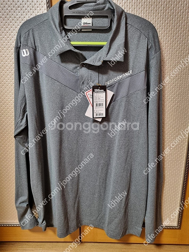 윌슨 남자 스포츠 웨어 긴팔 티셔즈새제품 사이즈 110--0