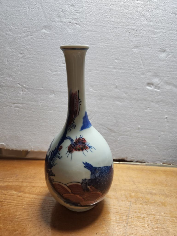 청화백자 용충호 진사 주병 이미지