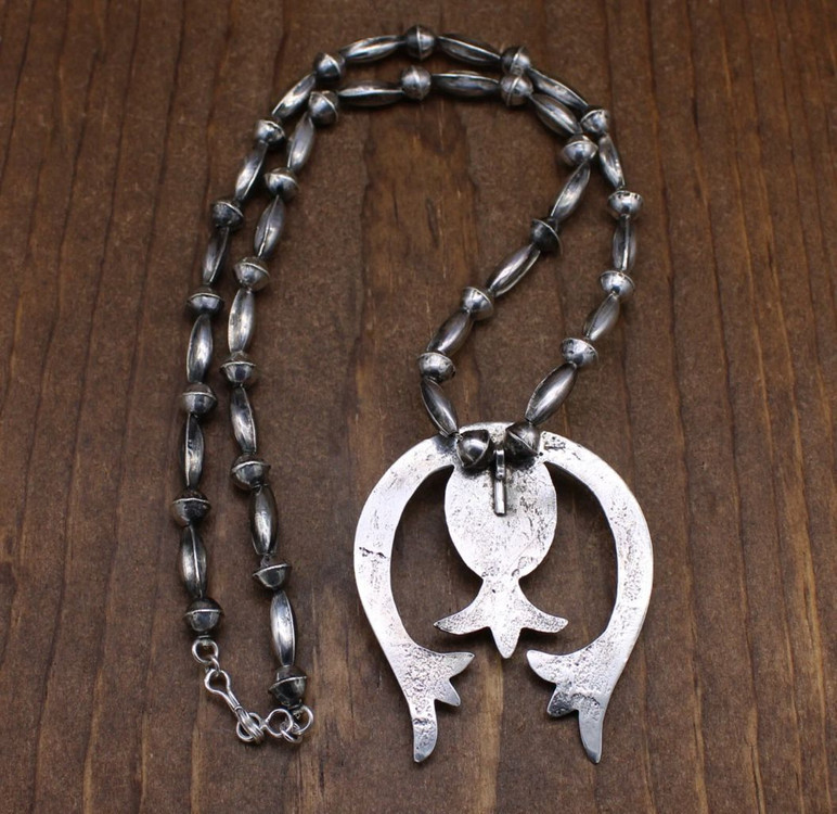 1900s 빈티지 네이티브아메리칸 나바호 나자 실버 목걸이--4