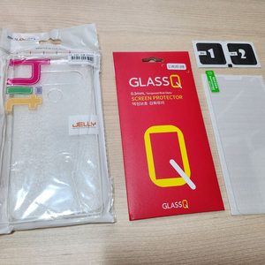 LG V40 전용 젤리케이스 강화유리