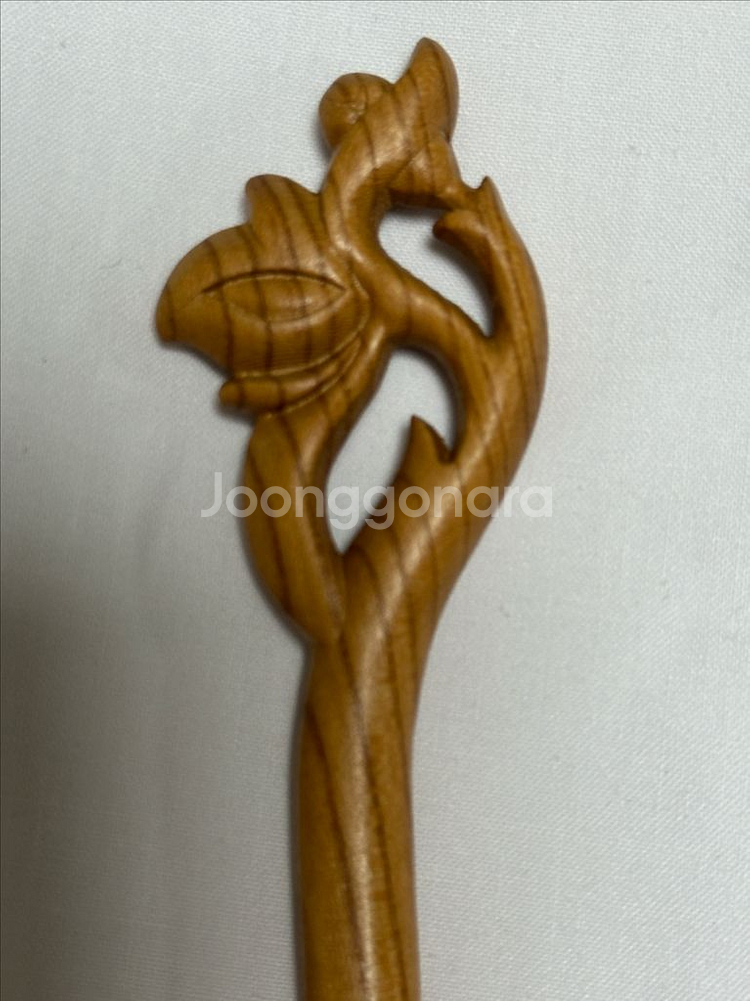 복숭아나무 꽃 장식 머리핀--2