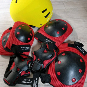 켈리앤스테판 세이프라이더 + 보호장비6P 세트 어린이 유아 무릎 팔꿈치 보호대 5~12세 자전거 킥보드 보호대