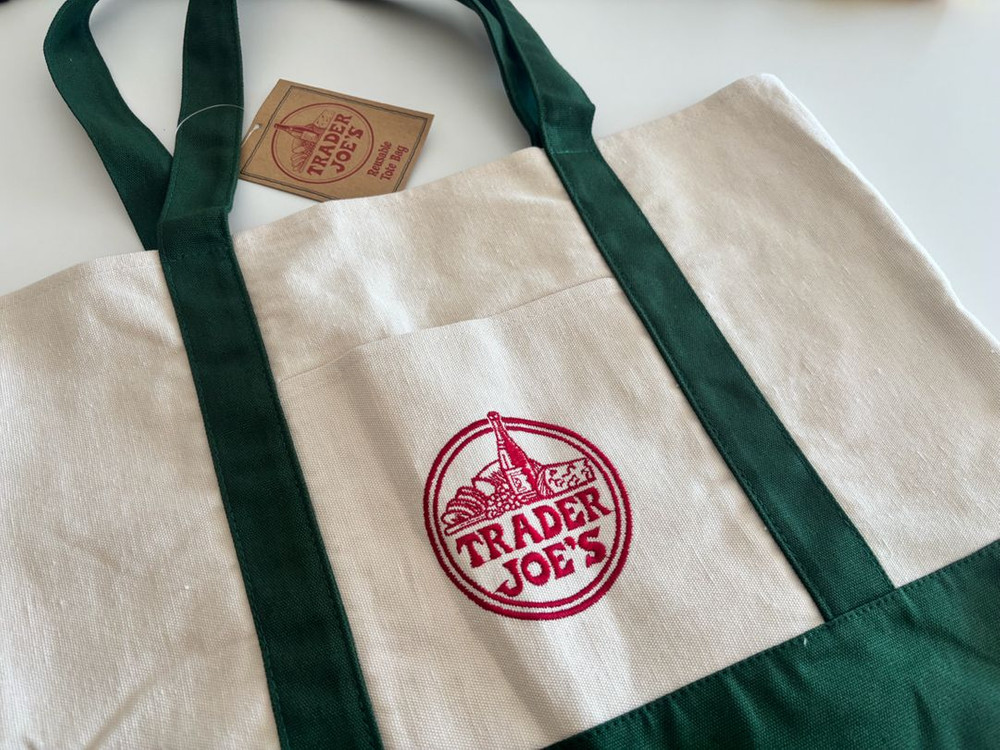 트레이더조 에코백 (12월 신상 녹색) 이미지