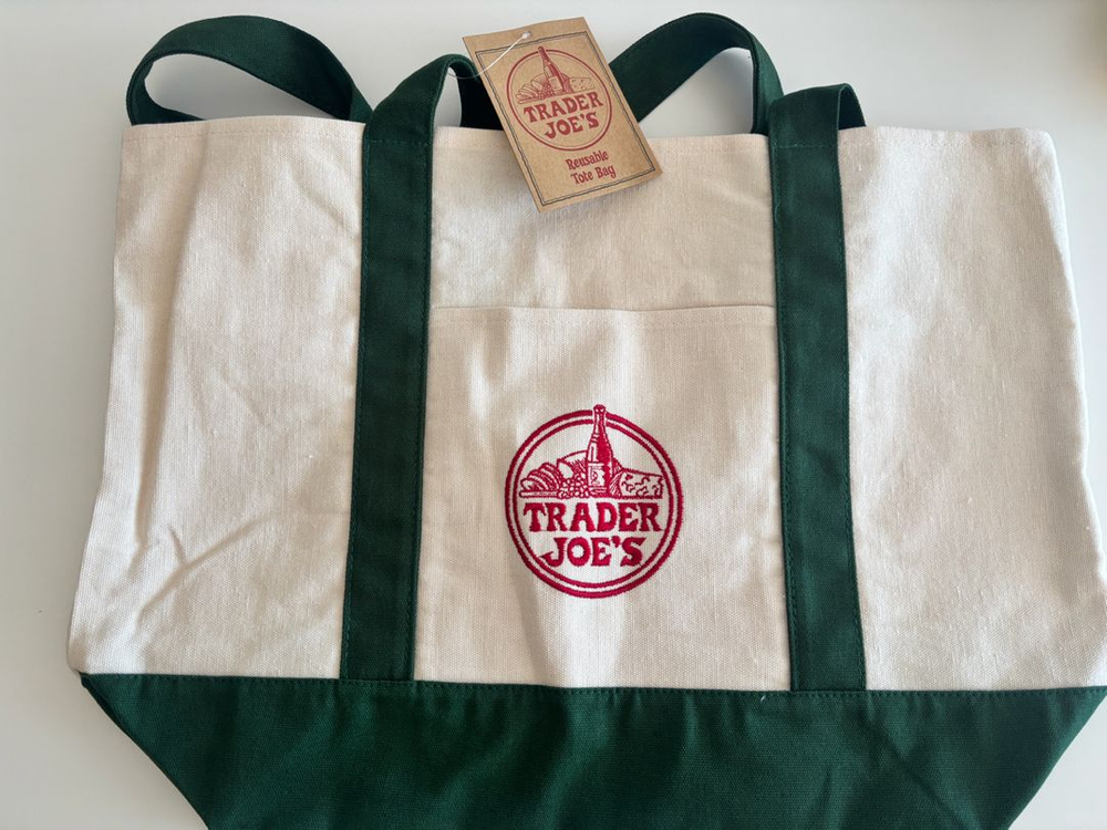 트레이더조 에코백 (12월 신상 녹색) 이미지