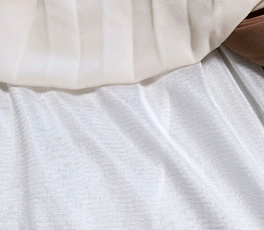 플리츠 쉬폰롱스커트 투톤 언발스커트 이미지