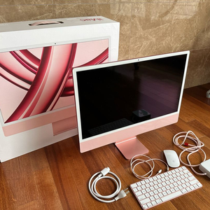 2023 아이맥 M3 24인치 256G SSD. 8G램. 핑크.