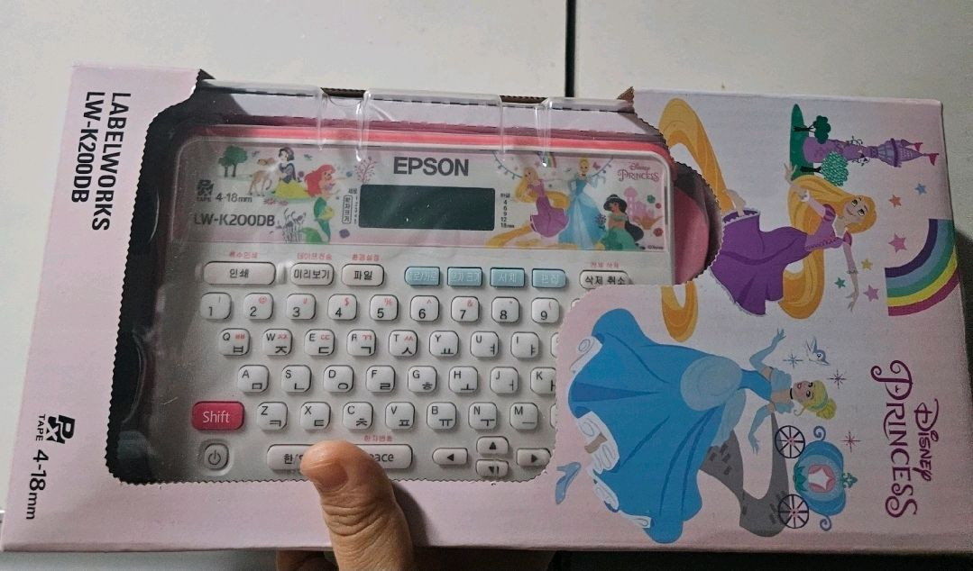 새상품 앱손 디즈니 프린세스 라벨프린터기--0