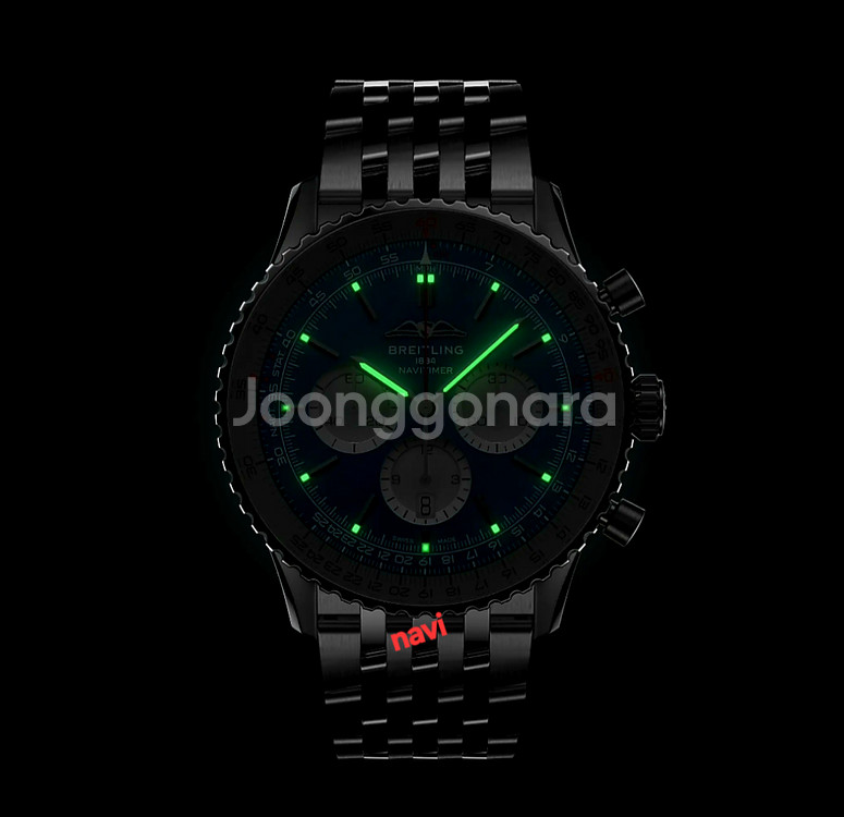 (최신형)브라이틀링 네비타이머 크로노그래프 오토매틱 46mm--5