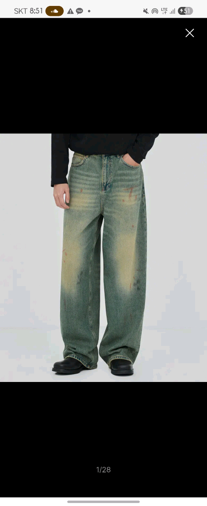 페이탈리즘 언더 라이즈 루즈핏 더티 블루 46사이즈 이미지