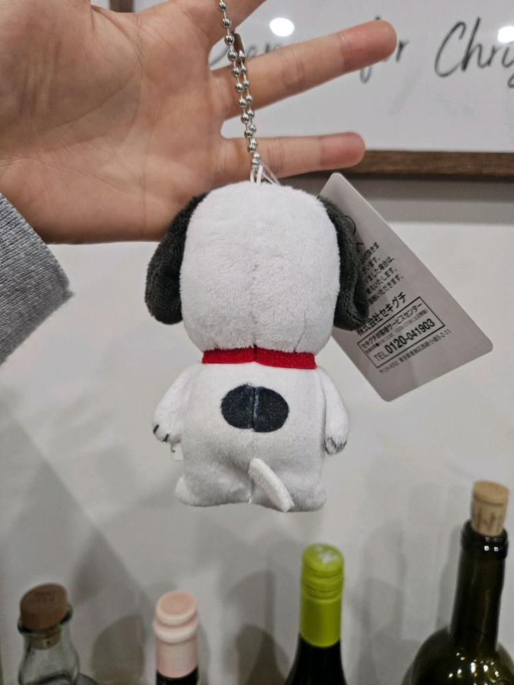 일본정품 세키구치 스누피 인형 키링 봉제인형 이미지